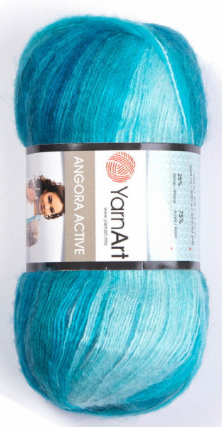 Fir de tricotat sau crosetat - Fire tip mohair din acril Yarnart Angora Active degrade 845