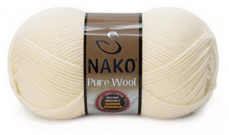 Fir de tricotat sau crosetat - Fire tip mohair din lana 100% Nako PURE WOOL CREAM 2378