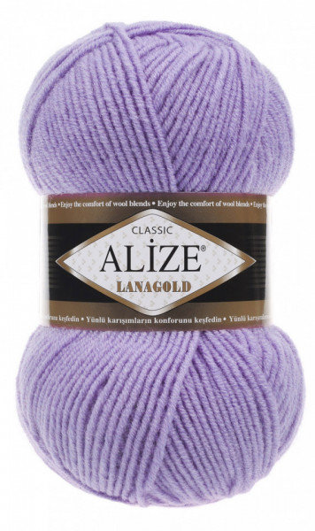 Fir de tricotat sau crosetat - Fire tip mohair din lana 49% si acril 51% Alize Lanagold Lila 166