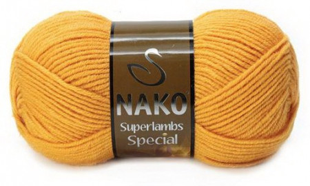 Fir de tricotat sau crosetat - Fire tip mohair din lana 50% si acril 50% Nako Superlambs Special MUSTAR 1380