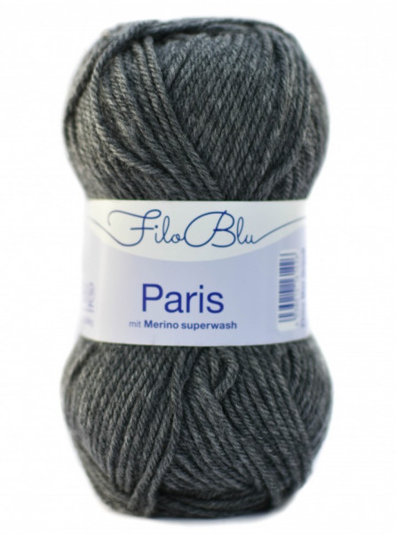 Fir de tricotat sau crosetat - Fire tip mohair din poliester Filo Blu - PARIS - 07 - GRI