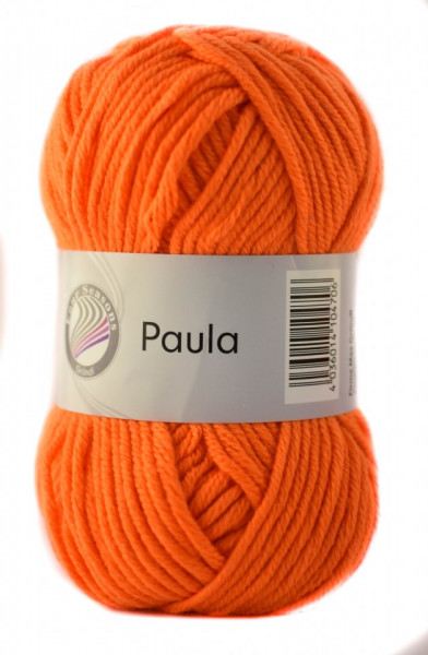 Fir de tricotat sau crosetat - PAULA UNI by GRUNDL PORTOCALIU - 16 (FLUO)