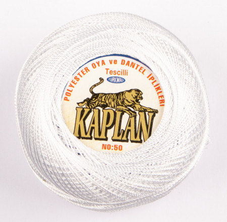 Fir de crosetat polyester KAPLAN COD 01 ALB