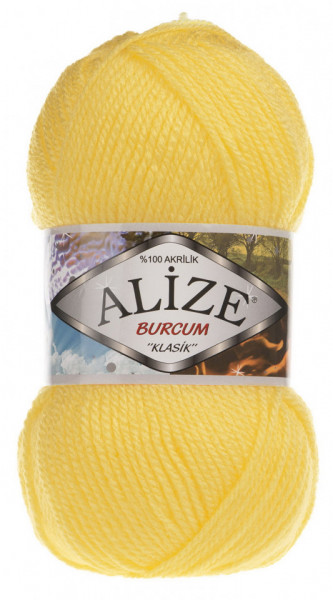 Fir de tricotat sau crosetat - Fir ACRILIC ALIZE BURCUM KLASIK GALBEN 216