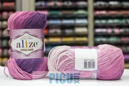 Fir de tricotat sau crosetat - Fir ALIZE COTTON GOLD BATIK - DEGRADE 3302 - Img 2