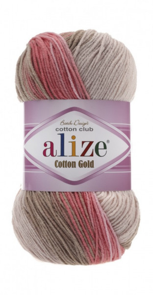 Fir de tricotat sau crosetat - Fir ALIZE COTTON GOLD BATIK - DEGRADE 5970