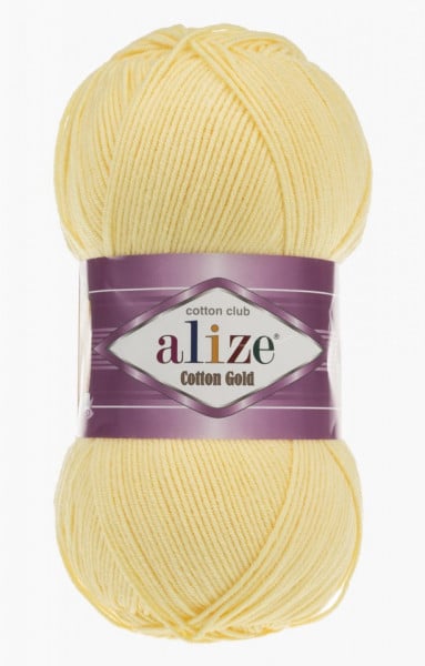 Fir de tricotat sau crosetat - Fir ALIZE COTTON GOLD GALBEN 187