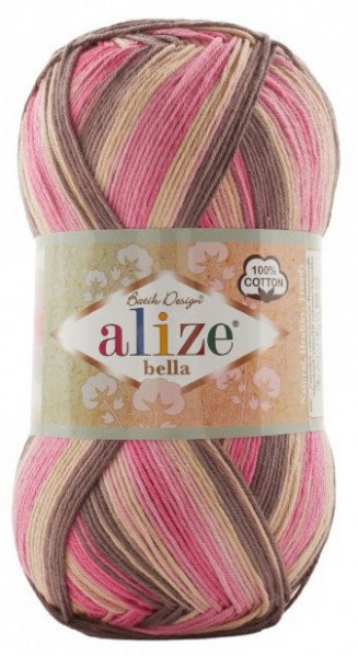 Fir de tricotat sau crosetat - Fir BUMBAC 100% ALIZE BELLA BATIK 100-7829