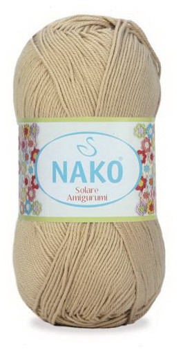 Fir de tricotat sau crosetat - Fir BUMBAC 100% NAKO SOLARE AMIGURUMI BEJ 6944