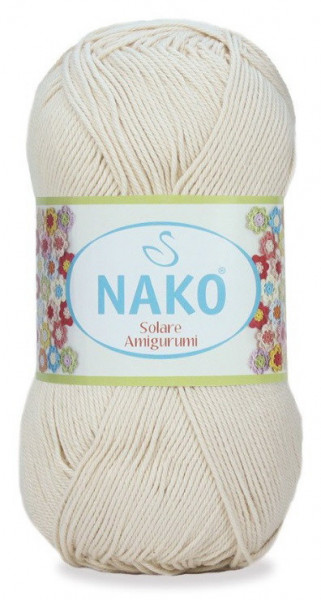 Fir de tricotat sau crosetat - Fir BUMBAC 100% NAKO SOLARE AMIGURUMI CREAM 10889