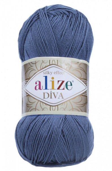 Fir de tricotat sau crosetat - Fir microfibra ALIZE DIVA ALBASTRU 353