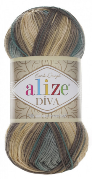 Fir de tricotat sau crosetat - Fir microfibra ALIZE DIVA BATIK DEGRADE 3307
