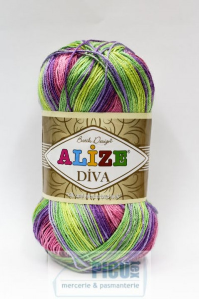 Fir de tricotat sau crosetat - Fir microfibra ALIZE DIVA BATIK DEGRADE 3241