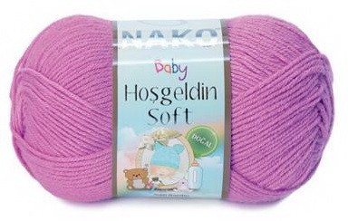 Fir de tricotat sau crosetat - Fire amestec BAMBUS + POLIAMIDA NAKO Hoşgeldin Soft LILA 1249