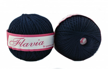 Fir de tricotat sau crosetat - Fire Bumbac 100% FLAVIA ROMANOFIR BOBINA BLEUMARIN 108 - Img 2