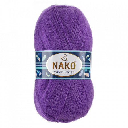 Fir de tricotat sau crosetat - Fire tip mohair acril NAKO MOHAIR DELICATE - MOV COD 6118