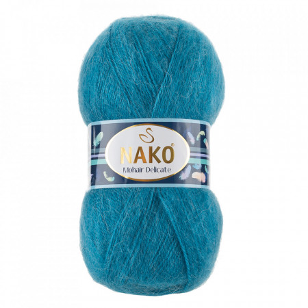 Fir de tricotat sau crosetat - Fire tip mohair acril NAKO MOHAIR DELICATE - ALBASTRU COD 6123 / 6498