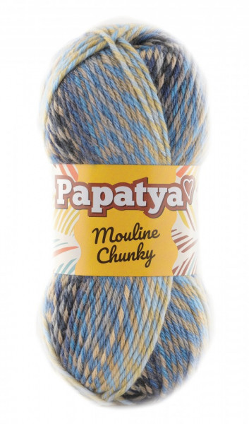 Fir de tricotat sau crosetat - Fire tip mohair din acril Kamgarn Papatya Mouline Chunky Degrade 2019