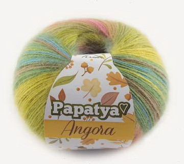 Fir de tricotat sau crosetat - Fire tip mohair din acril Kamgarn Papatya Angora degrade 61
