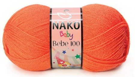 Fir de tricotat sau crosetat - Fire tip mohair din acril Nako Baby PORTOCALIU 10374