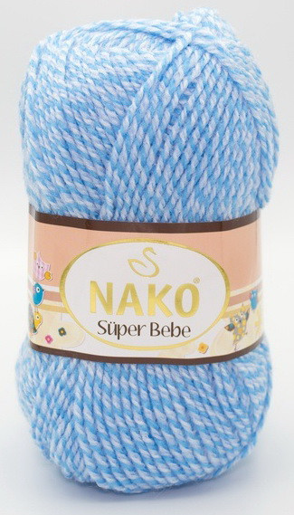 Fir de tricotat sau crosetat - Fire tip mohair din acril Nako SUPER BEBE BLEO 21291