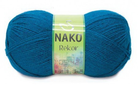 Fir de tricotat sau crosetat - Fire tip mohair din acril premium Nako REKOR TURCOAZ 10328