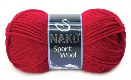 Fir de tricotat sau crosetat - Fire tip mohair din acril si lana Nako Sport Wool rosu 3641