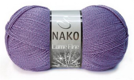 Fir de tricotat sau crosetat - Fire tip mohair din acril si poliester metalic NAKO LAME FINE MOV 187M