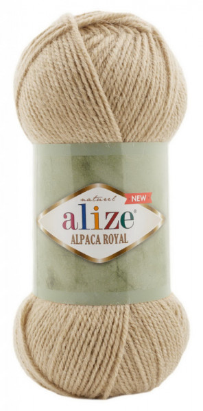 Fir de tricotat sau crosetat - Fire tip mohair din alpaca 15%, lana 30%, acril 55% Alize Alpaca Royal New BEJ 262