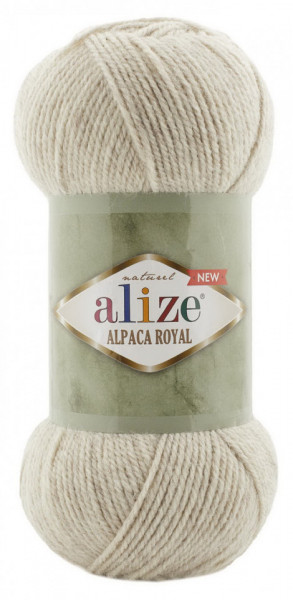 Fir de tricotat sau crosetat - Fire tip mohair din alpaca 15%, lana 30%, acril 55% Alize Alpaca Royal New BEJ 152