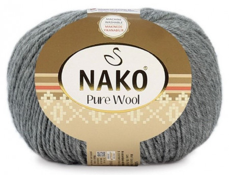 Fir de tricotat sau crosetat - Fire tip mohair din lana 100% Nako PURE WOOL GRI 193