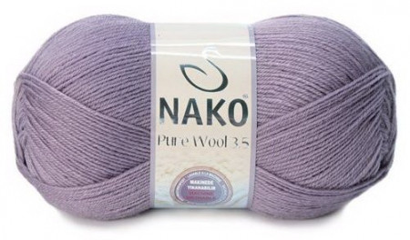 Fir de tricotat sau crosetat - Fire tip mohair din lana 100% Nako PURE WOOL 3,5 MOV 10155