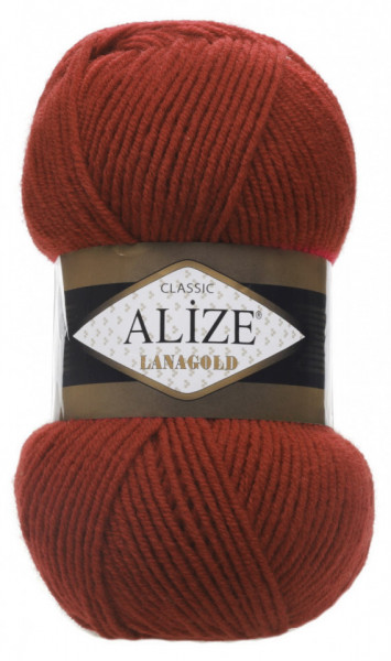 Fir de tricotat sau crosetat - Fire tip mohair din lana 49% si acril 51% Alize Lanagold Maro 36