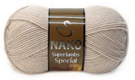Fir de tricotat sau crosetat - Fire tip mohair din lana 50% si acril 50% Nako Superlambs Special BEJ 1199