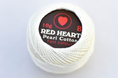 Cotton perle RED HEART cod WHITE