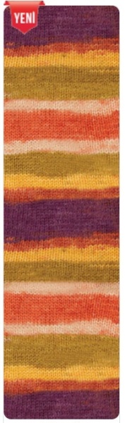 Fir de tricotat sau crosetat - Fir ACRILIC ALIZE BURCUM BATIK DEGRADE 8027 - Img 2