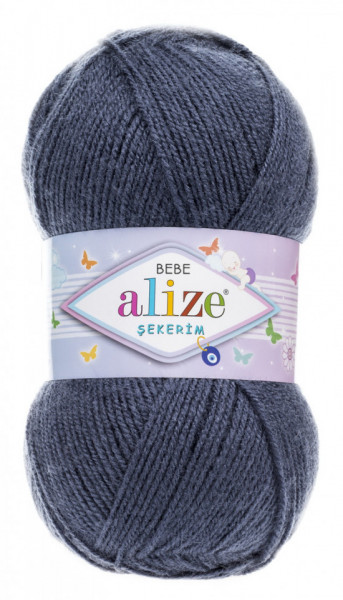 Fir de tricotat sau crosetat - Fir ACRILIC ALIZE SEKERIM BEBE BLEO - GRI 353