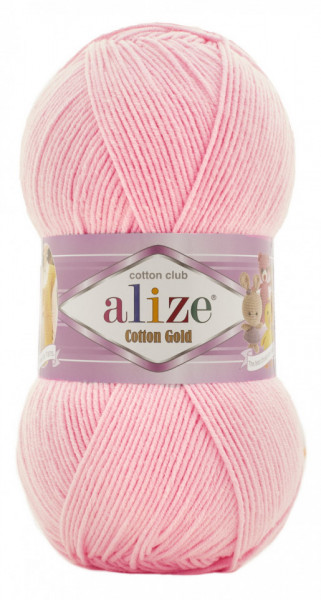 Fir de tricotat sau crosetat - Fir ALIZE COTTON GOLD ROZ 518