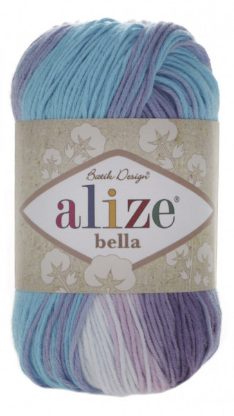 Fir de tricotat sau crosetat - Fir BUMBAC 100% ALIZE BELLA BATIK 100-3677