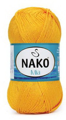 Fir de tricotat sau crosetat - Fir BUMBAC 100% NAKO MIA GALBEN 4132