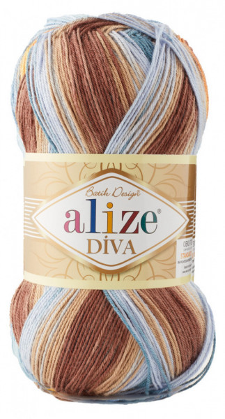 Fir de tricotat sau crosetat - Fir microfibra ALIZE DIVA BATIK DEGRADE 7648