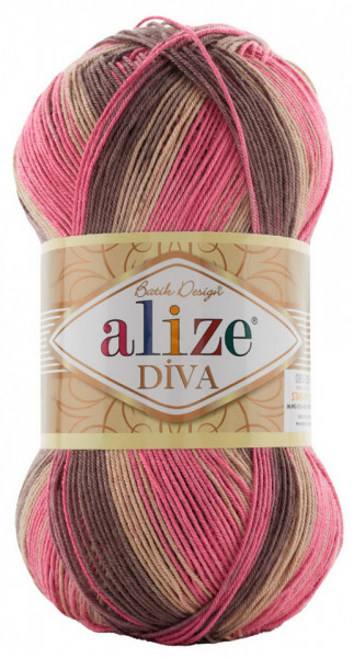 Fir de tricotat sau crosetat - Fir microfibra ALIZE DIVA BATIK DEGRADE 7829