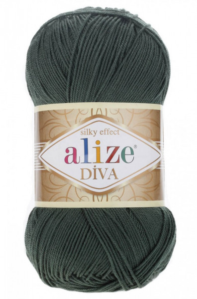 Fir de tricotat sau crosetat - Fir microfibra ALIZE DIVA VERDE 131