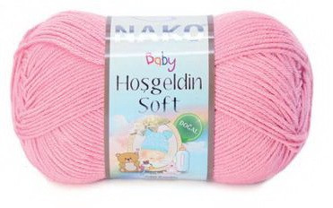 Fir de tricotat sau crosetat - Fire amestec BAMBUS + POLIAMIDA NAKO Hoşgeldin Soft ROZ 2244