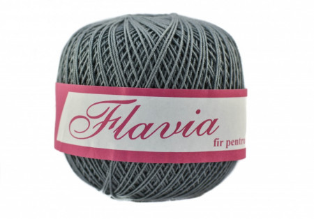 Fir de tricotat sau crosetat - Fire Bumbac 100% FLAVIA ROMANOFIR BOBINA GRI 1284