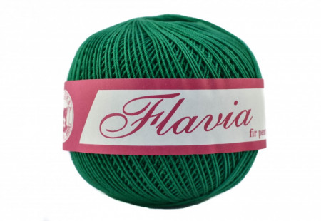 Fir de tricotat sau crosetat - Fire Bumbac 100% FLAVIA ROMANOFIR BOBINA VERDE 1252