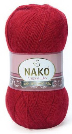 Fir de tricotat sau crosetat - Fire tip mohair acril NAKO ANGORA LUKS ROSU 1175
