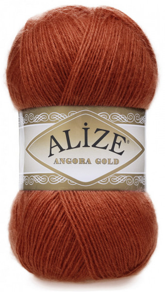 Fir de tricotat sau crosetat - Fire tip mohair din acril Alize Angora Gold PORTOCALIU 36