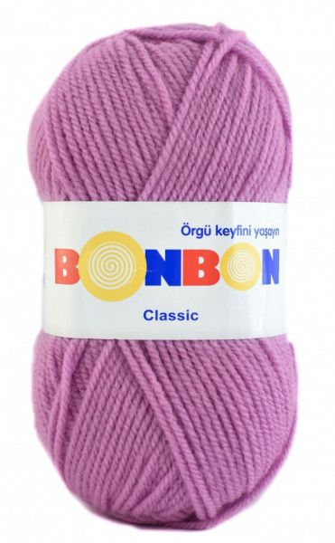Fir de tricotat sau crosetat - Fire tip mohair din acril BONBON CLASIC LILA 98234