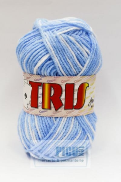Fir de tricotat sau crosetat - Fire tip mohair din acril CANGURO - TRIS IMPRIMAT DEGRADE 369
